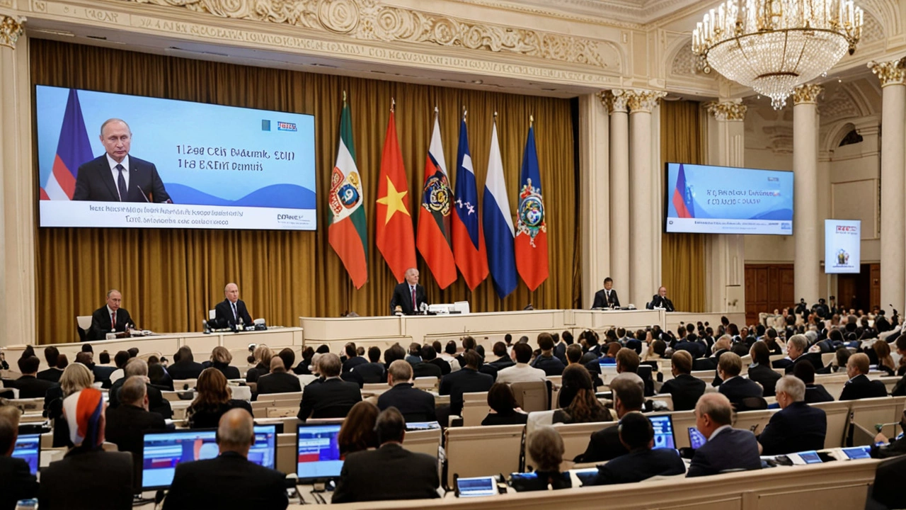 Владимир Путин выступил на 10-м парламентском форуме БРИКС в Санкт-Петербурге